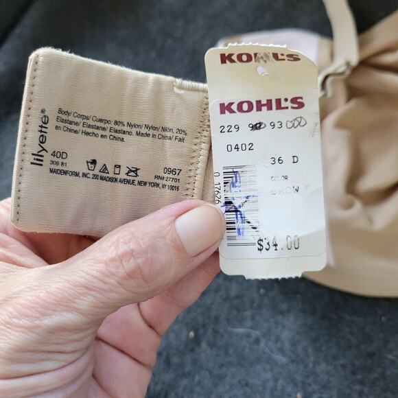 New Lilyette Minimizer Bra 40D Unlined Cups Underwire Adjustable Straps - Picture 3 of 5